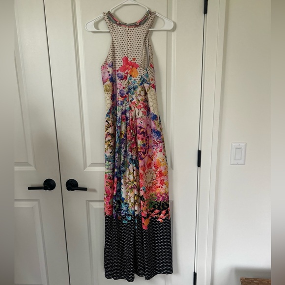 Anthropologie RANNA GILL size 2  Arnala Beaded Neck mix floral maxi dress - Picture 11 of 11